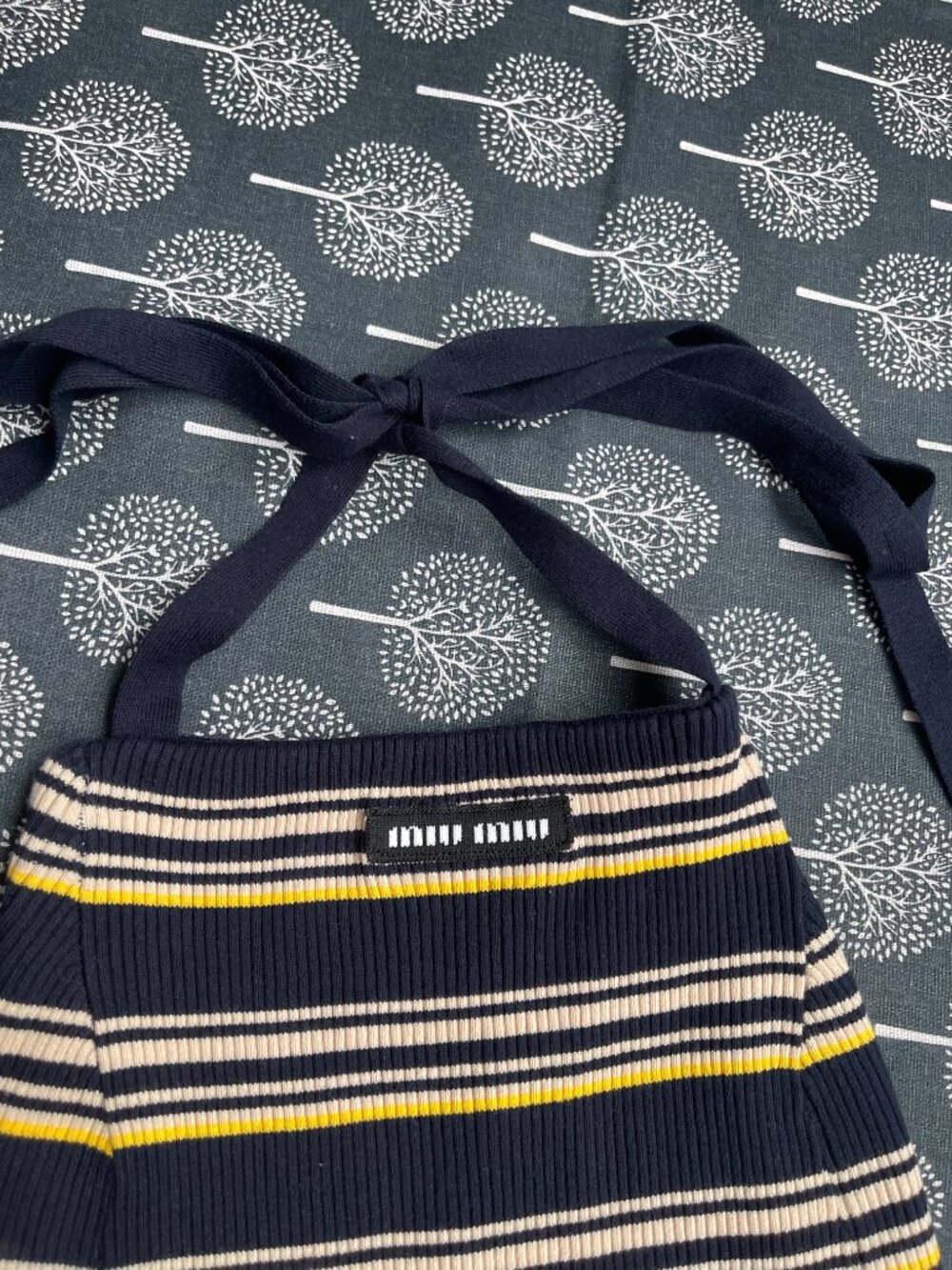 Miu Miu Striped Backless Knit Dress - Picture 2 of 6
